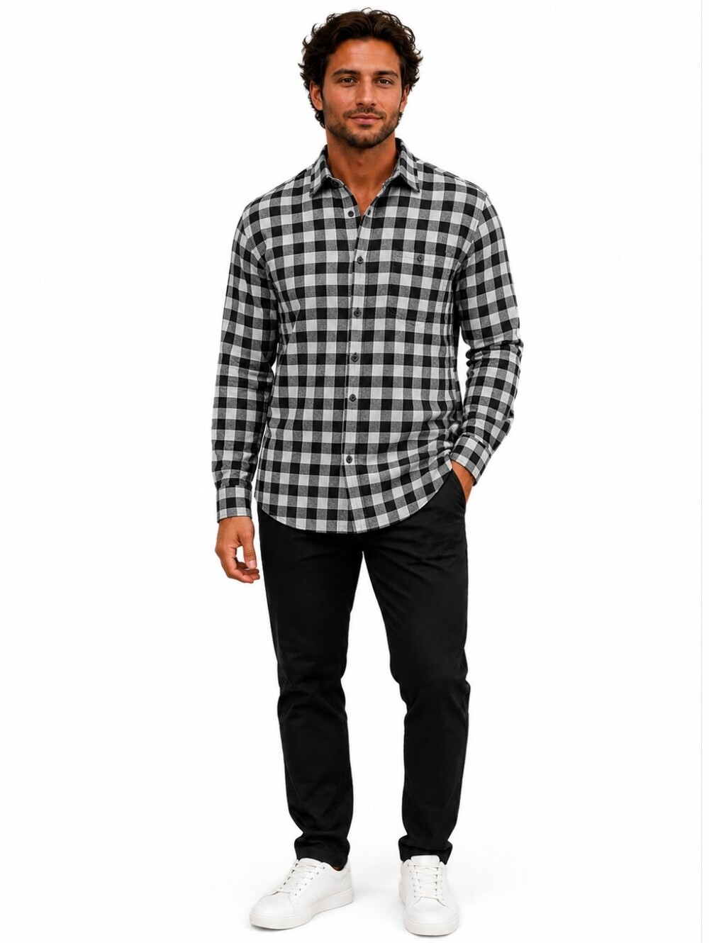 Aeropostale Men’s Checkered Flannel Shirt Long Sleeve Cotton Shirt, Size 3XL.